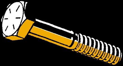 Picture of Hex-Bolt Yellow-Zinc-Plated 3/8"-16 x 1-1/2"