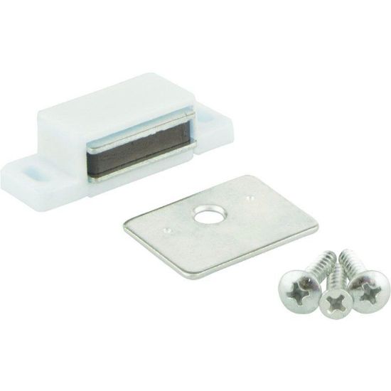 Picture of Hardware Resources Door Catch, Plastic, White;single Magnetic Catch White