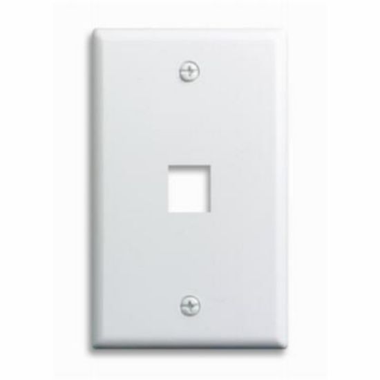 Picture of Wall-plate 1-gang Modular Keystone 1-port White